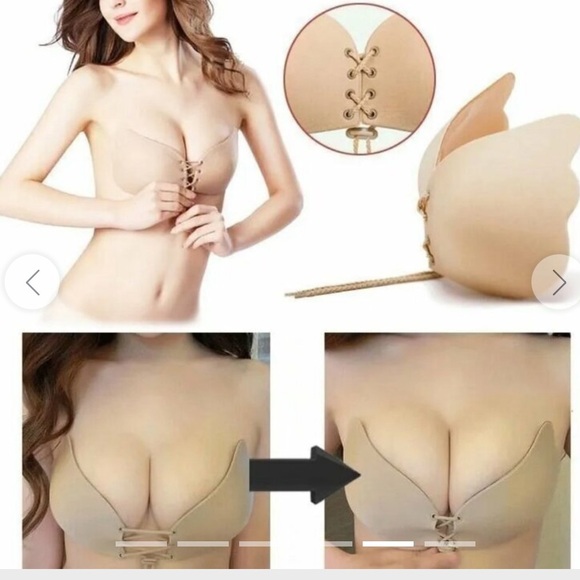 Cleavage Pal Backless and Strapless
Adhesive Lace Up Bra - Picture 9 of 9